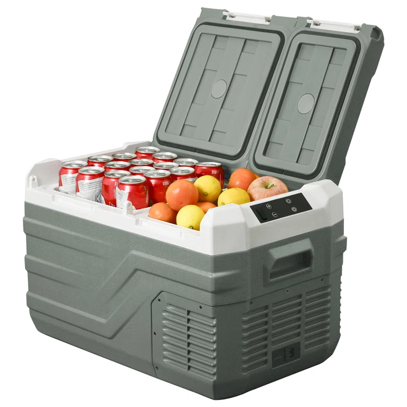 Alpicool 25Qt Dual Zone With Individual Temperature Control Car Refrigerator, 12V/24V/220V Portable Car Fridge, Large Capacity Freezing Food, Powerful Compressor Freezer and Cooler, for Outdoors and Indoors Use