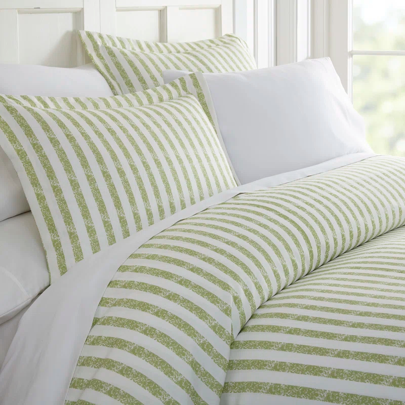 Becky Cameron 3 Piece Rugged Stripe Pattern Duvet Cover Set