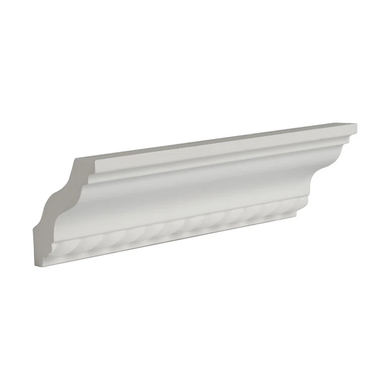 Architectural Products by Outwater L.L.C. 2 in x 2 in x 6 in Long Recycled Polystyrene Plain Crown Moulding Sample