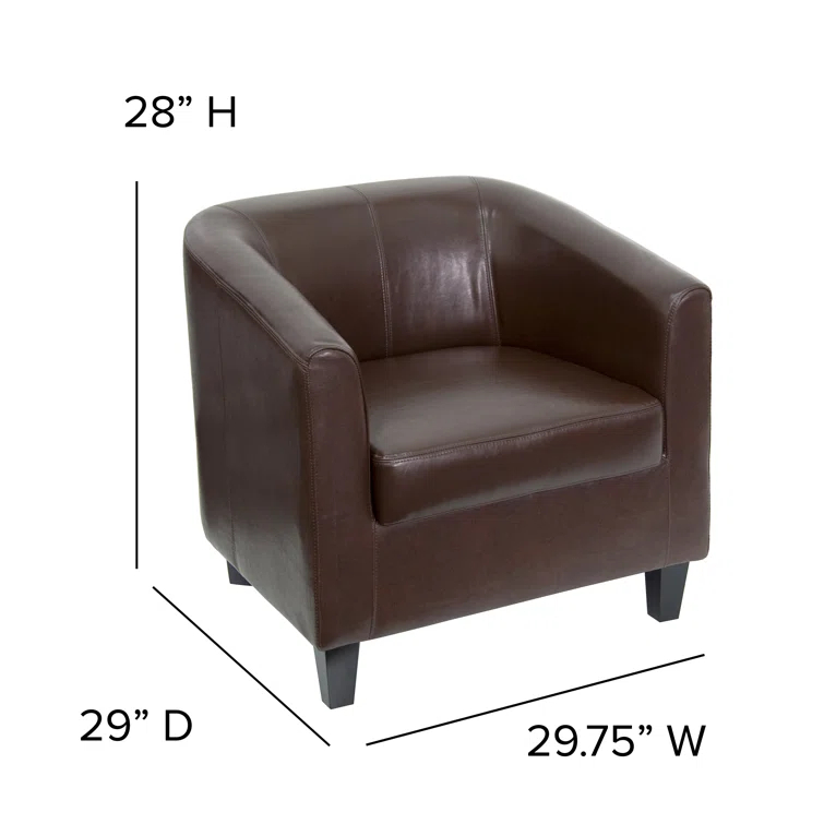 Flash Furniture Katie LeatherSoft Lounge Chair with Sloping Arms