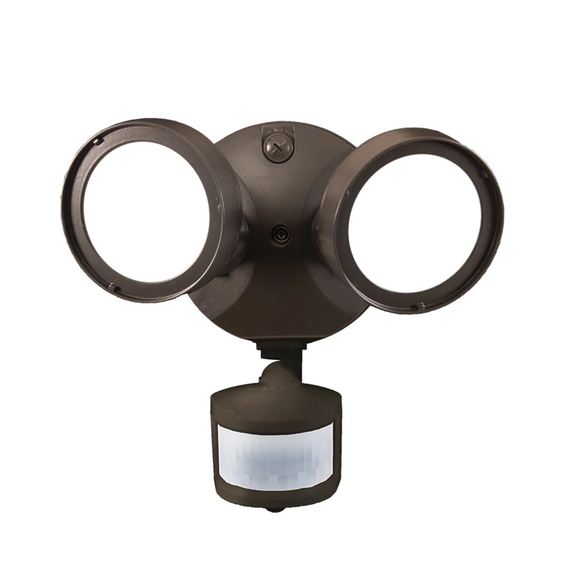 Cooper Lighting LLC 2 - Head LED Hardwired Outdoor Security Flood Light with Motion Sensor (Set of 2)