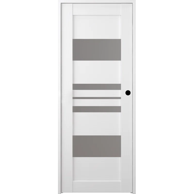Belldinni Romi DIY-friendly Solid Manufactured Wood and Glass Prefinished Standard Single Prehung Door