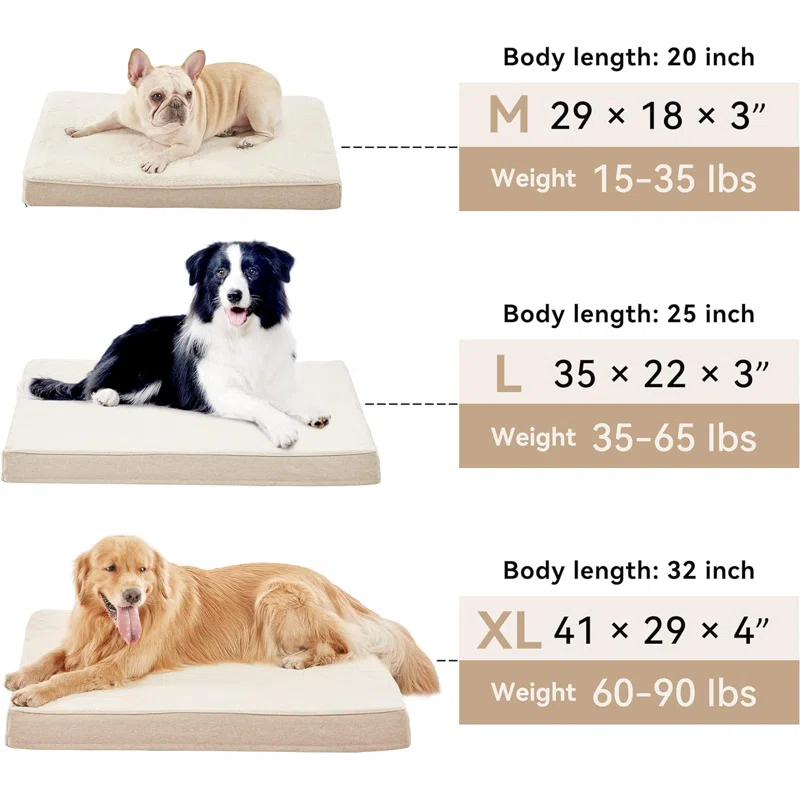 Orthopedic Memory Foam Dog Bed, Anti Anxiety Bed For Dogs And Cats, Pet bed, Large dog beds,dog mat