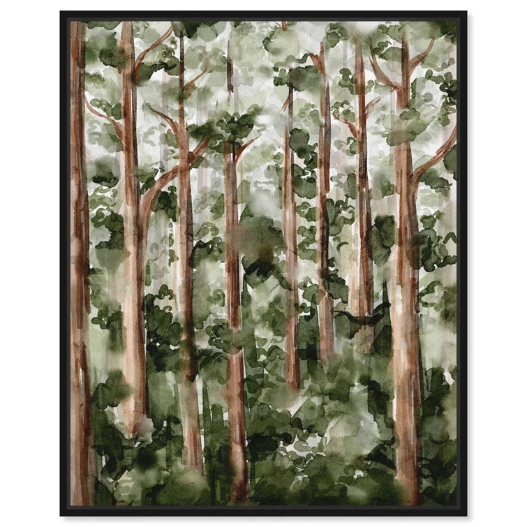 Art Remedy Art Remedy Wildy Forest Framed Landscape Watercolor Style 56937