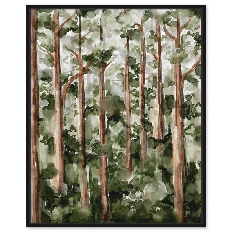 Art Remedy Art Remedy Wildy Forest Framed Landscape Watercolor Style 56937