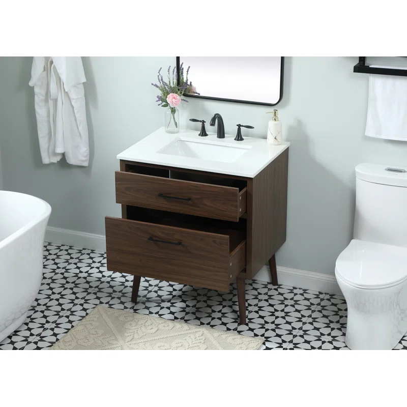 Elegant Kitchen and Bath Elegant Kitchen and Bath 30 Inch Single Bathroom Vanity