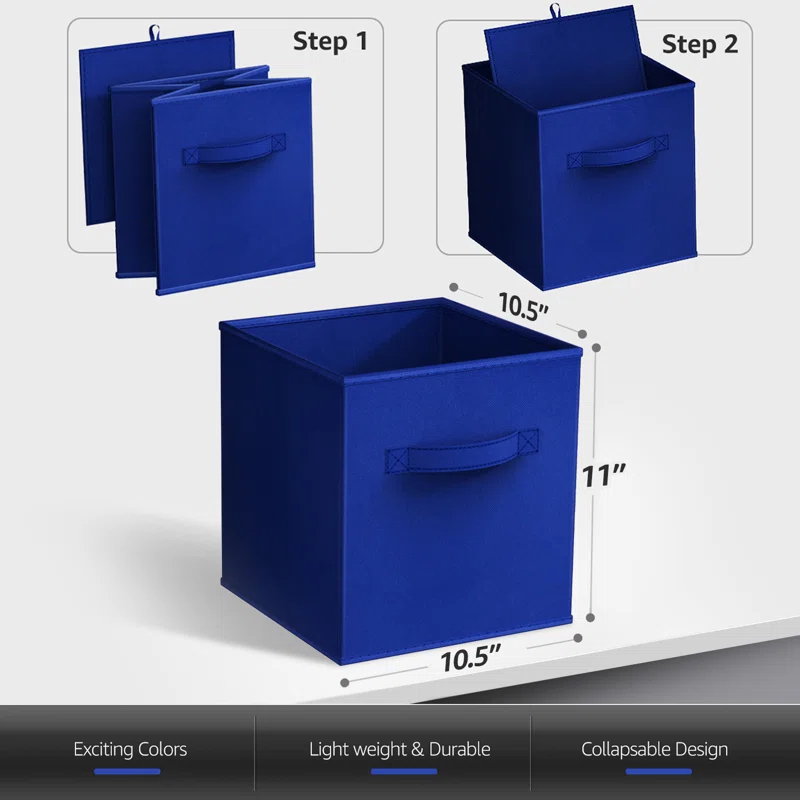 Sorbus Sorbus 12 Pack Storage Bins - Collapsible Fabric Storage Cubes with Handles