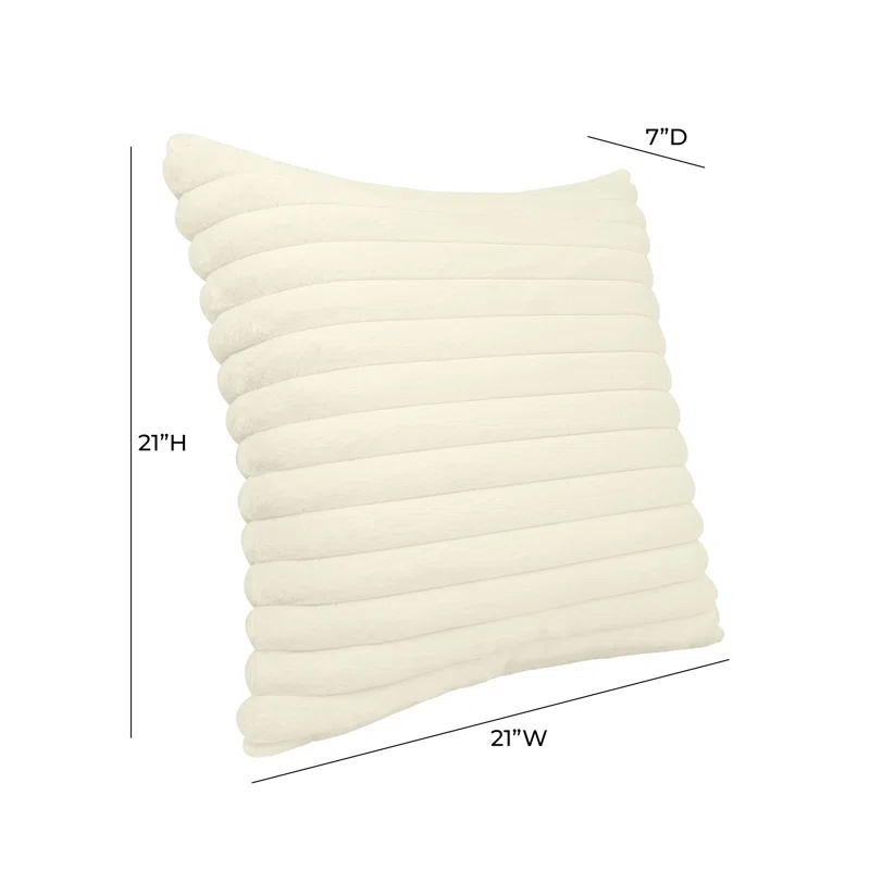 Furry Faux Fur Reversible Throw Pillow