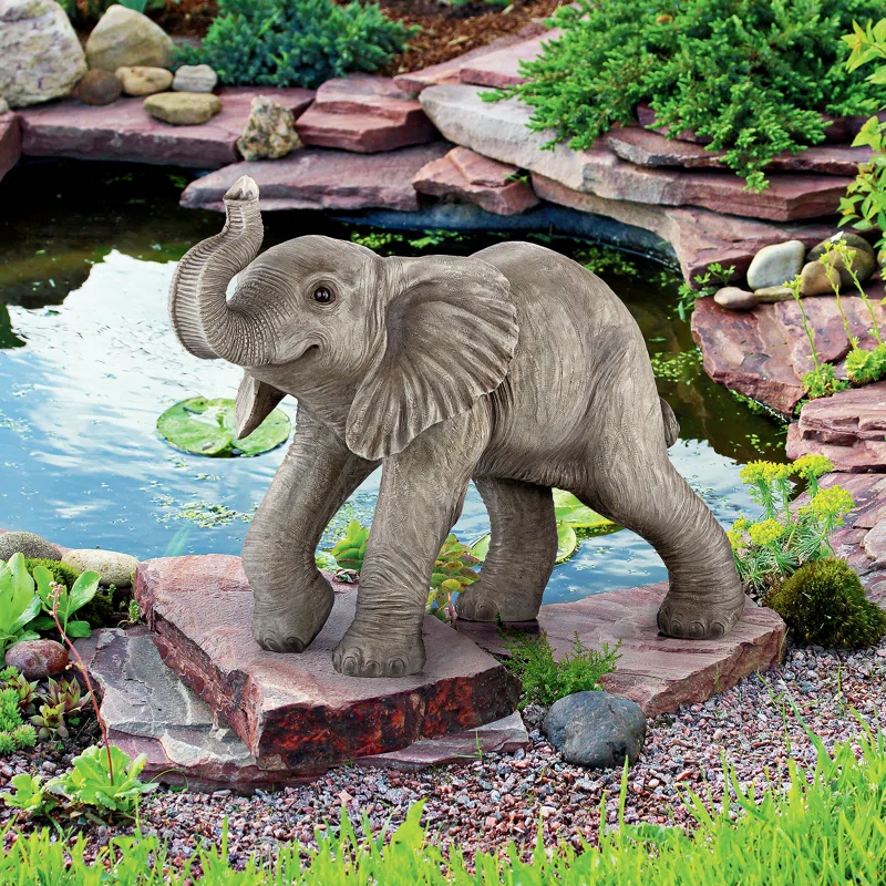 Dakota Fields Kalamazoo Elephant Weather Resistant Resin Garden Statue