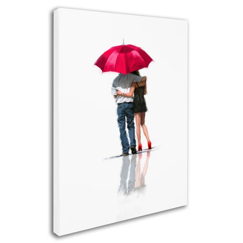 Trademark Fine Art The Macneil Studio " Couple Under Umbrella " by The Macneil Studio