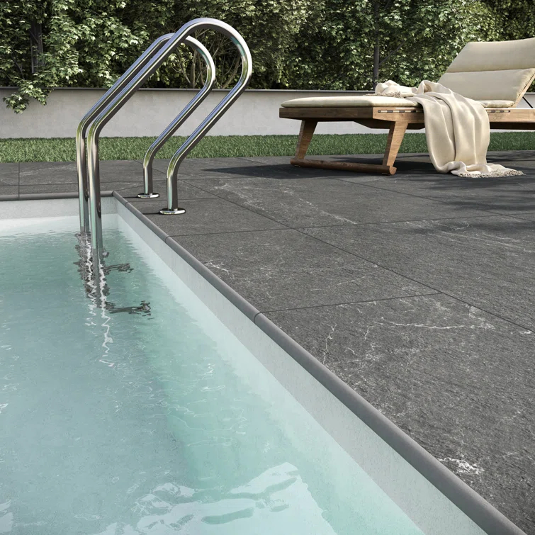 Bond Tile Limetech 11.81 In. X 23.62 In. Matte Porcelain Floor Pool Coping Tile (1.93 Sq. Ft. / Each)