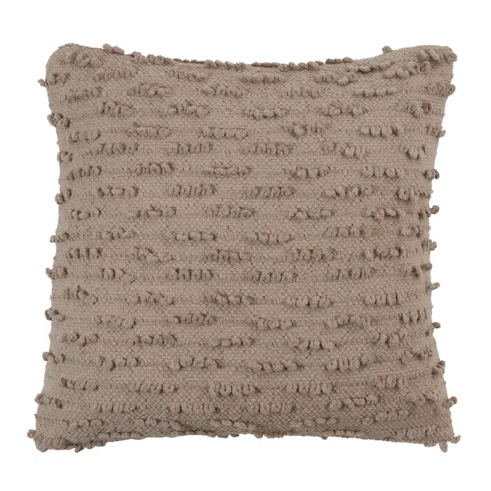Saro Theo Collection Ruffled Cotton Throw Pillow