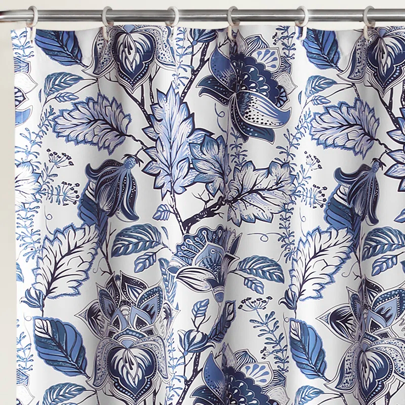 Lush Decor Cynthia Jacobean Floral Shower Curtain