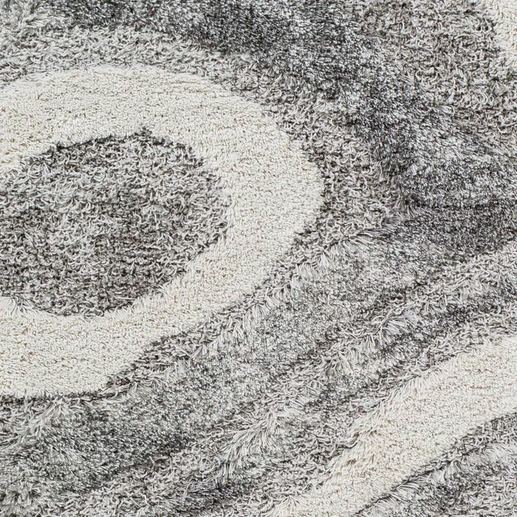 Wade Logan® Dittman Machine Woven Abstract Gray Area Rug