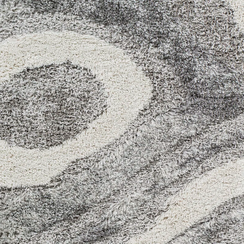 Wade Logan® Dittman Machine Woven Abstract Gray Area Rug