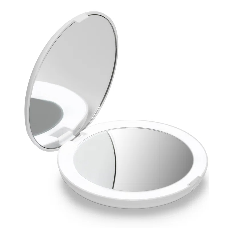 Modern Lighted Magnifying Compact Mirror