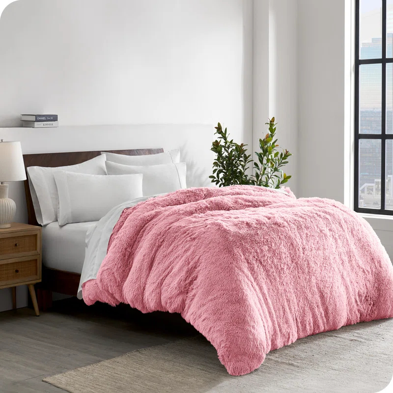 Bare Home Shaggy Fleece Plush Duvet Cover