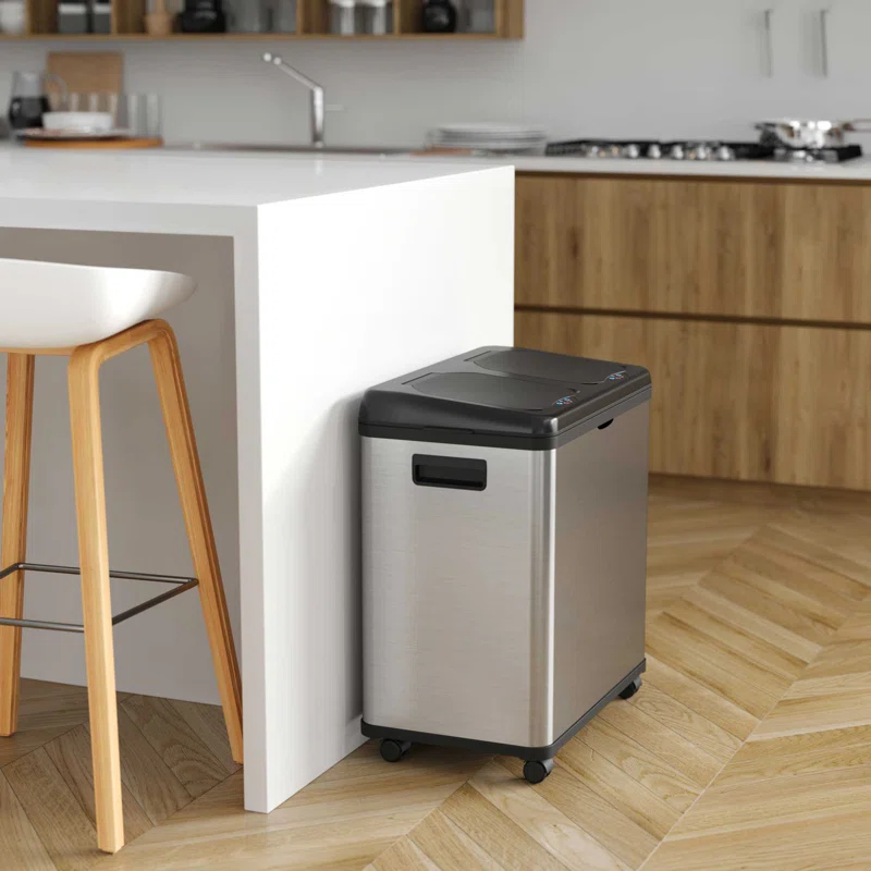 iTouchless Touchless Stainless Steel 16 Gallon Motion Sensor Trash Can