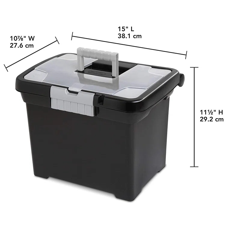 Sterilite Portable Lockable File Plastic Box Set (Set of 8)