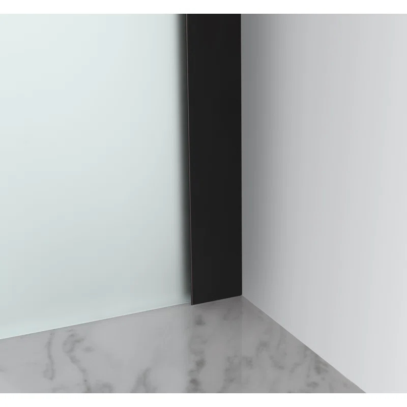 Aston Belmore 31.25 x 72  Hinged Frameless Shower Door SDR965F-MB-3125-10