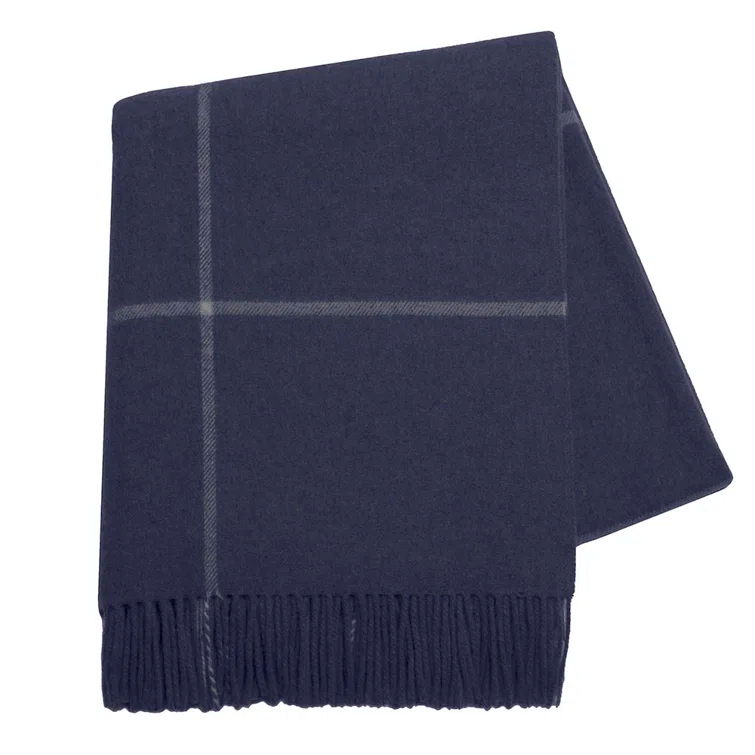 Lands Downunder Windowpane Cashmere/Lambswool Throw