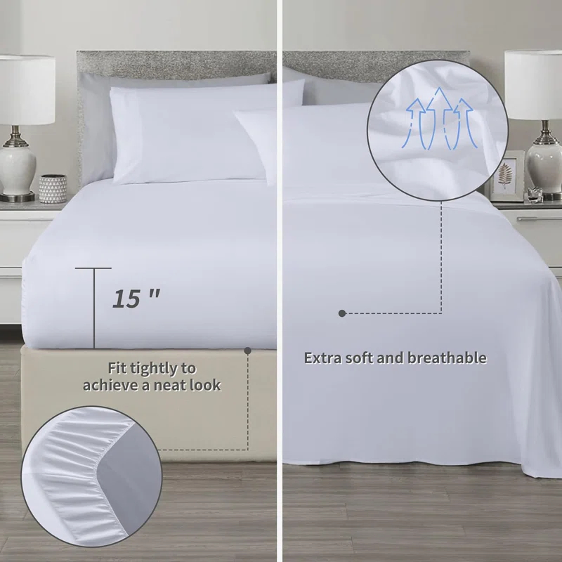 Chezmoi Collection Briar Microfiber Bed in a Bag Comforter Set