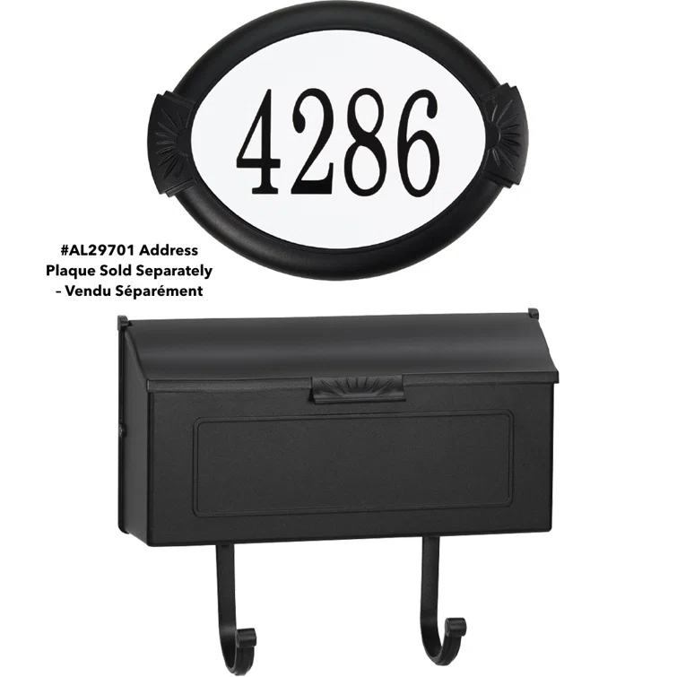 Cast Aluminum Wall Mounted Mailbox