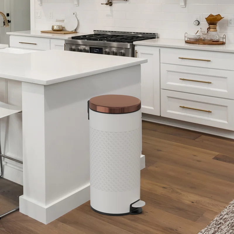 Innovaze Metal Step On Kitchen Trash Can - 8 Gallons