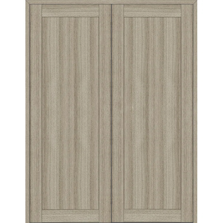 Belldinni 1 Panel Shaker Manufactured Wood Paneled Double Swing Interior Door