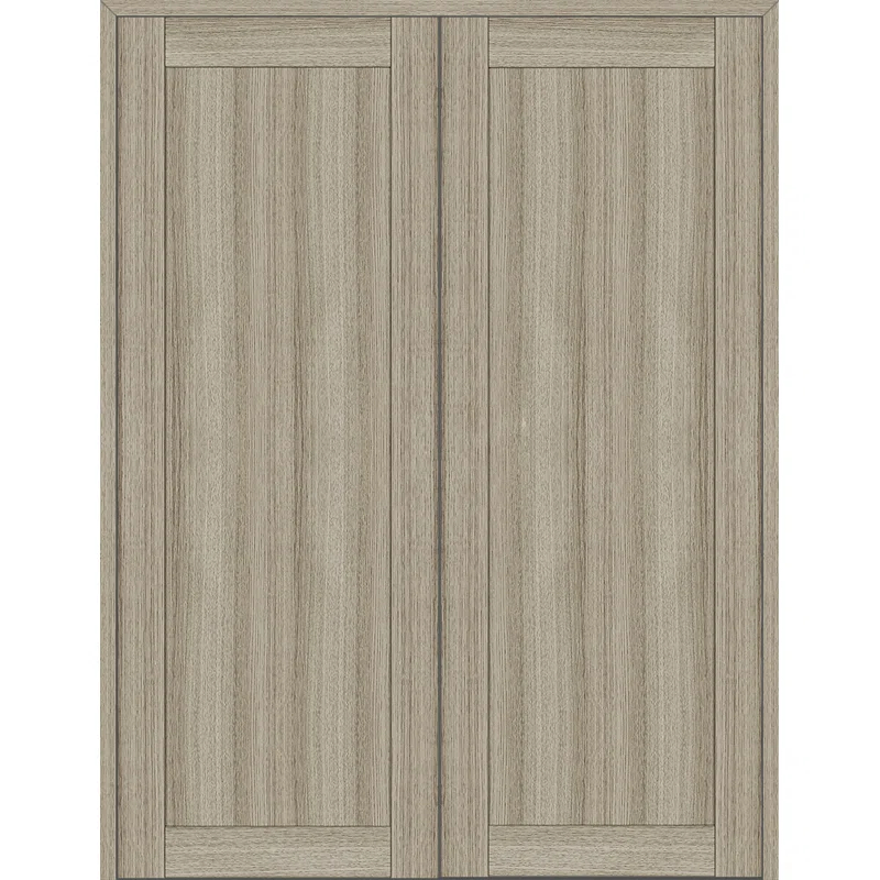 Belldinni 1 Panel Shaker Manufactured Wood Paneled Double Swing Interior Door