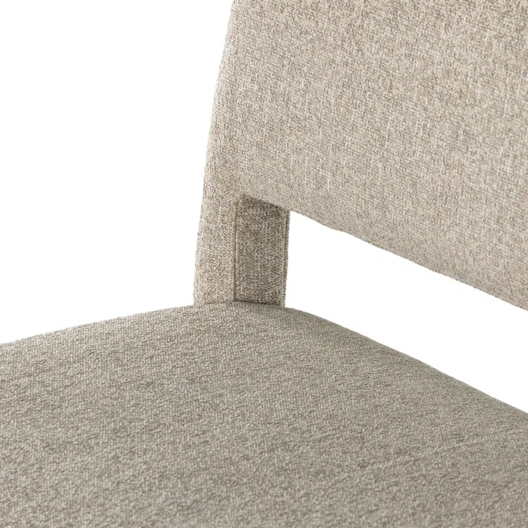 Joseph Gray Upholstered Dining Bench with Nettlewood Legs