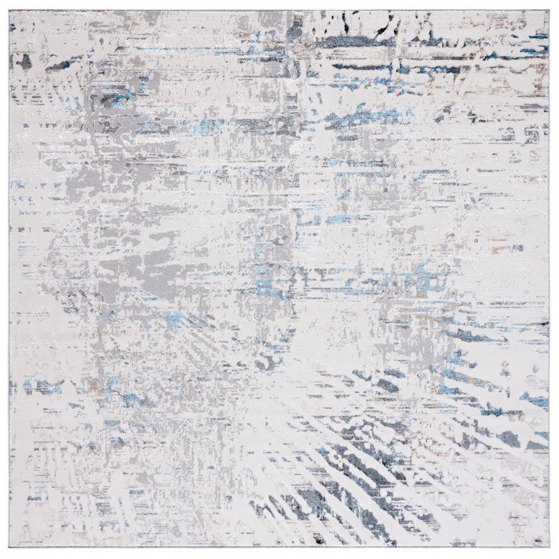 Steelside™ Wayde Abstract Gray/Beige Area Rug