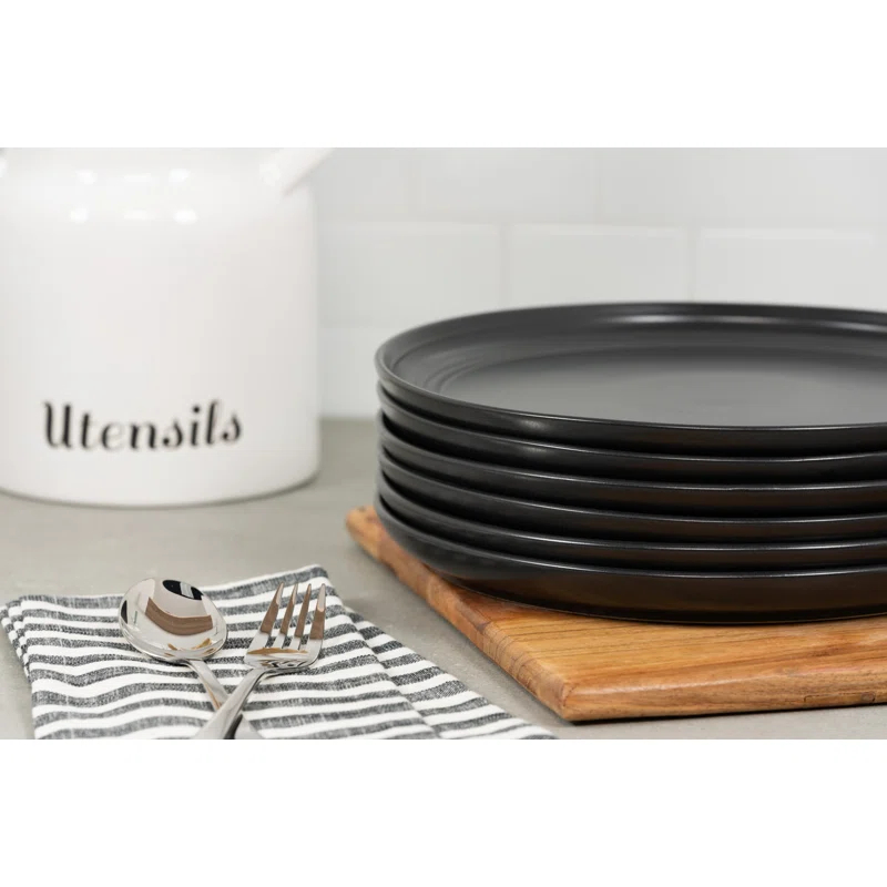 Ten Strawberry Street Double Line 10.5" Dinner Plate (Set of 6)