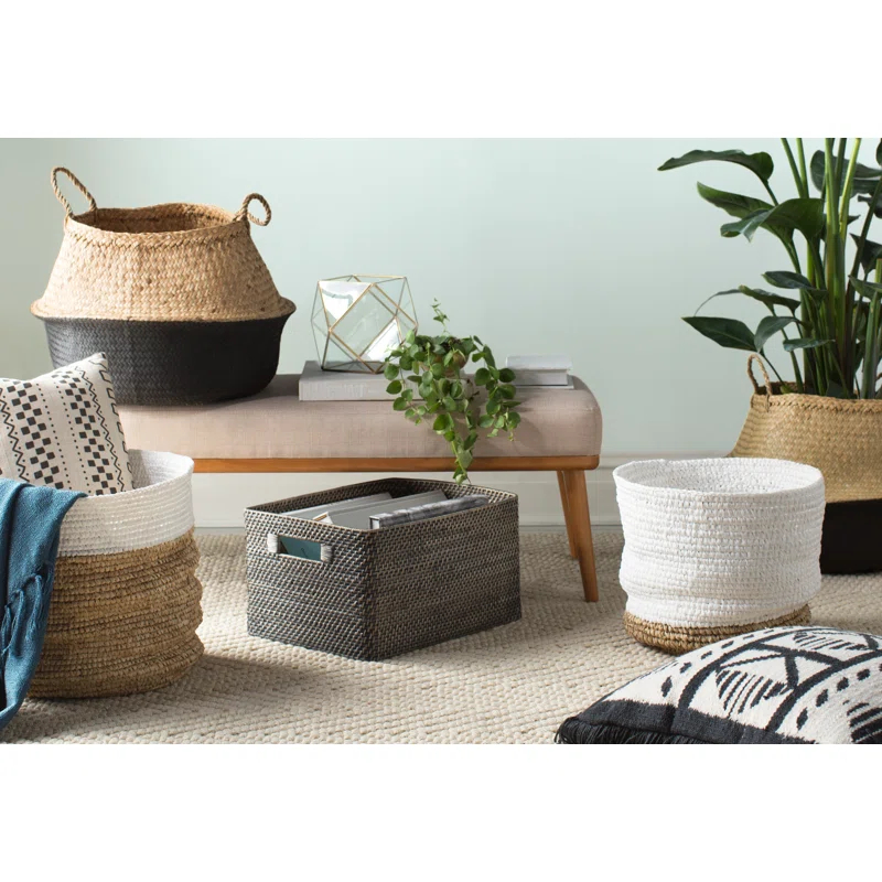 Handmade Seagrass Basket With Handles 1