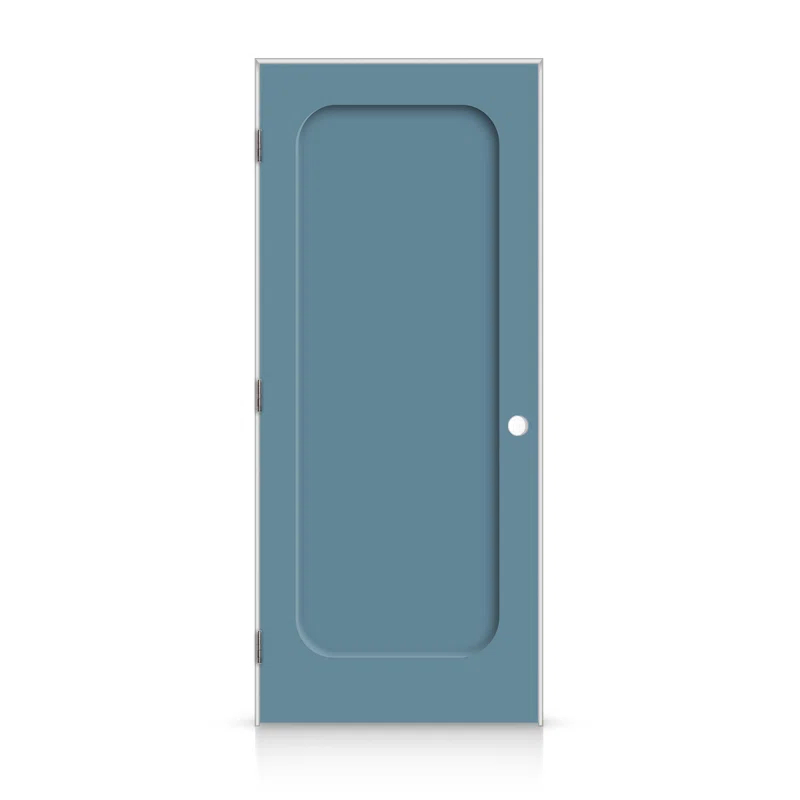 Calhome Curved 1 Panel Shaker Painted Smooth Composite Single Prehung Interior Door