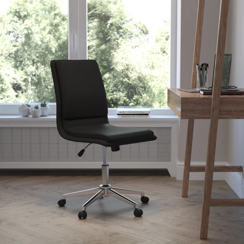 Flash Furniture Mid-Back Armless Office Task Chair with Metal 5-Star Base