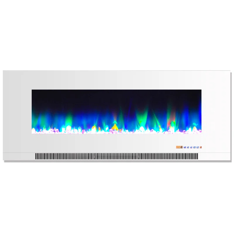 Cambridge Cambridge Wall Mount Electric Fireplace Heater with Remote Control for Indoor Use in Living Room, Bedroom, Home Office