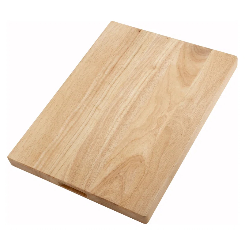 Winco Heavy-Duty 1.75" Thick Wood Cutting Board, 12" X 18", Natural Wood