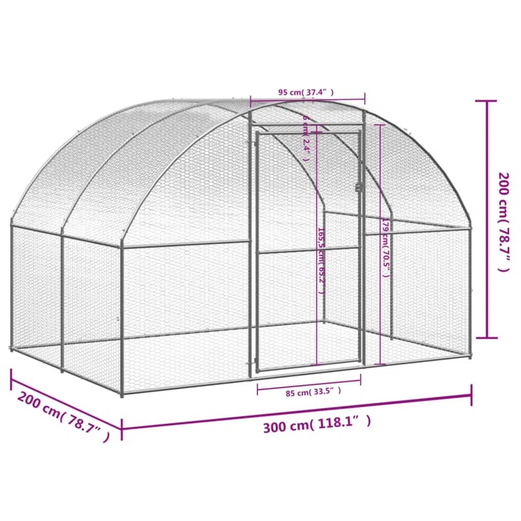 VidaXL Weather Resistant Chicken Cage