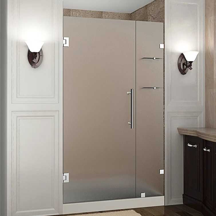 Aston Nautis GS Hinged Frameless Shower Door SDR990-CH-76-10