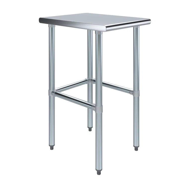 Amgood Stainless Steel Open Base Work Table