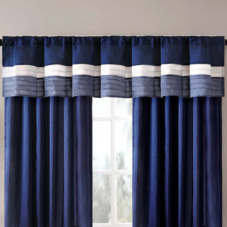 Madison Park Amherst Polyoni Pintuck Single Window Valance