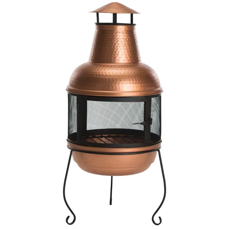 Ophelia & Co. Gemmenne Column Cast Iron Wood Burning Smokeless Chimnea