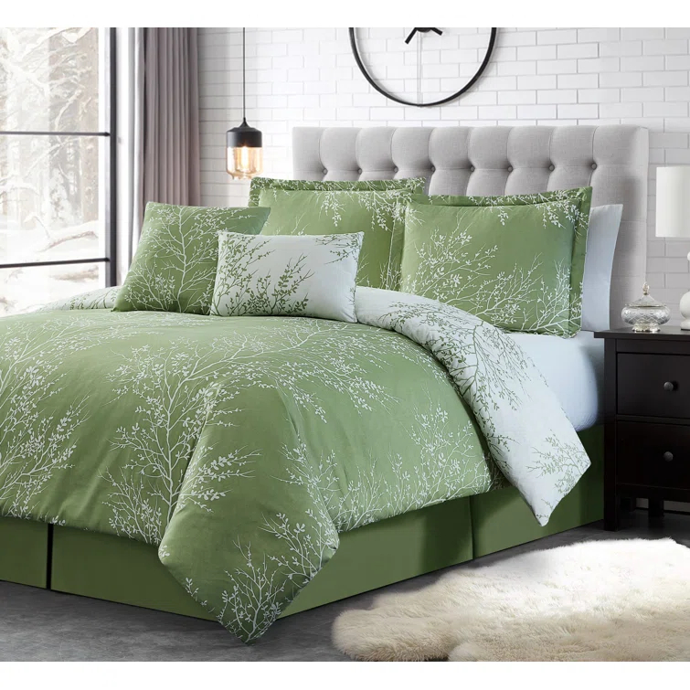 Spirit Linen 6-Piece Foliage Reversible Comforter Set