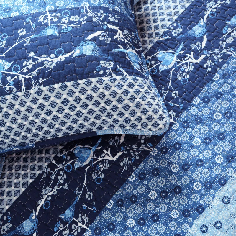 Lush Decor Royal Empire Cotton Reversible 3 Piece Quilt Set