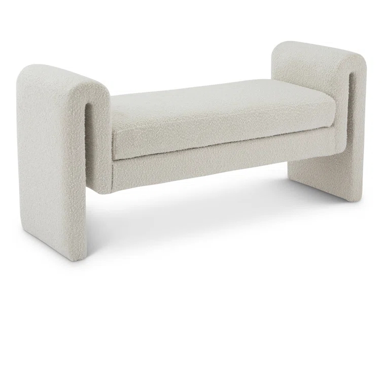 Wrought Studio™ Hiroyasu Upholstered Boucle Bench