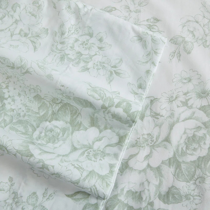 Laura Ashley Printed Cotton Percale Sheet Set