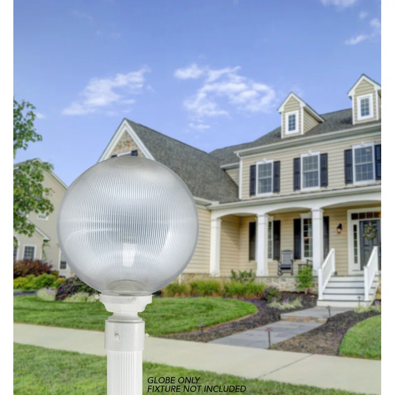 Solus Solus Prismatic Acrylic Sphere Globe with 5.25 in. Diameter Neckless Opening - No Fixture Included