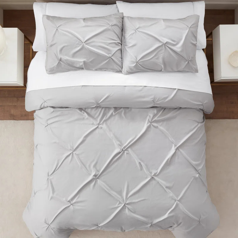 Serta Simply Clean Microfiber 3 Piece Duvet Cover Set