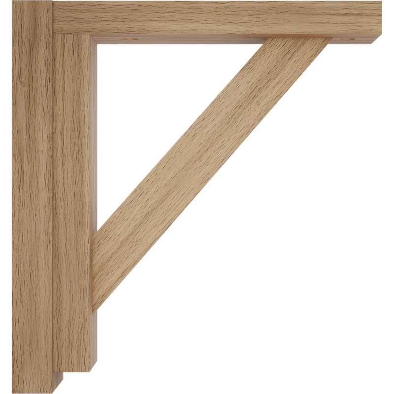 Ekena Millwork Traditional H 2.5'' W D Wood Bracket / Corbel